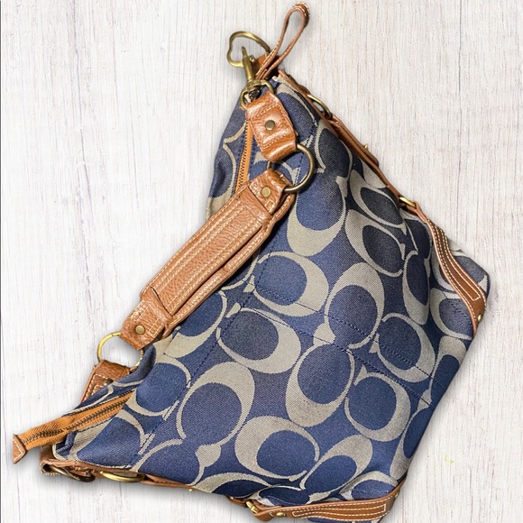 Coach Handbags - Women’s Coach Denim Leather Shoulder Bag